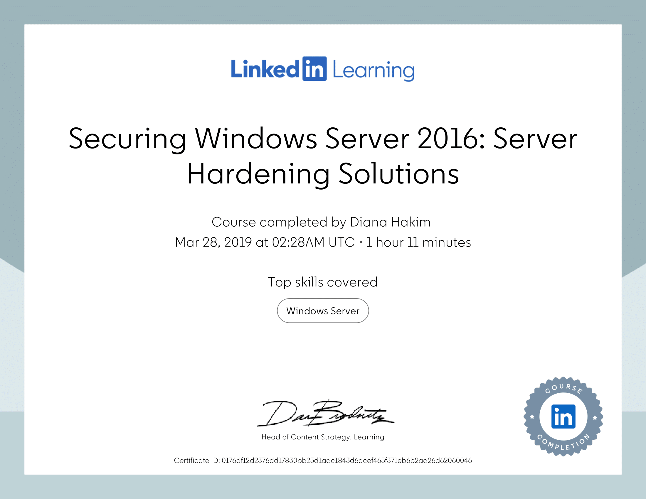 LinkedIn Learning: Securing Windows Server 2016